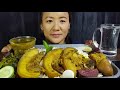कालो दाल ,धराने च्वाचे ,रायो साग र भात  😋😋|| Pork belly || Rubi Rai Mukbang || Nepali Mukbang