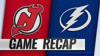 Lightning score eight in rout of Devils