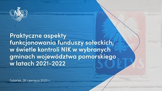 Praktyczne aspekty funkcjonowania funduszy sołeckich (Gdańsk 26.06.2023)