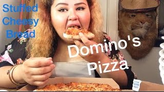 Domino's Pizza * Stuffed Cheesy Bread MUKBANG