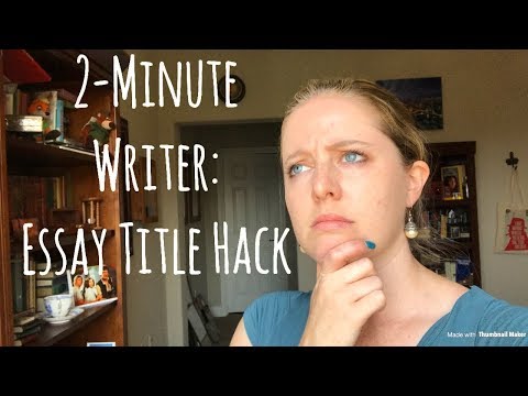 How do you write the title of an article?