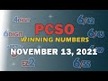 P115M Jackpot Grand Lotto 6/55, EZ2, Suertres, 6Digit, and Lotto 6/42 | November 13, 2021