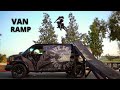 I made my van into a ramp! Moto sends