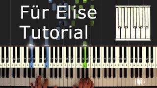 Für Elise - piano tutorial easy - how to play Für Elise (synthesia)