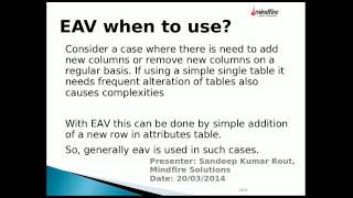 Seminar on EAV Data Model