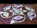 సులువు రంగోలి रंगोली सुलभ रांगोळी dots rangoli 7 x 4 free hand muggulu easy rangoli