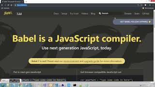 Babel Javascript Transpiler and React.js
