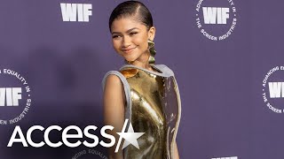 Zendaya Turns Heads In Gold Breast Plate At Women In Film Awards