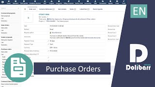 Tutorial 15 - EN - Purchase Orders with Dolibarr ERP CRM