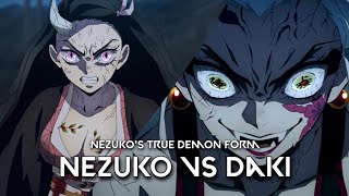 NEZUKO TRUE DEMON FORM NEZUKO VS DAKI ||English Dubbed ||