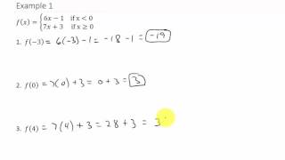 Evaluating Piecewise Functions