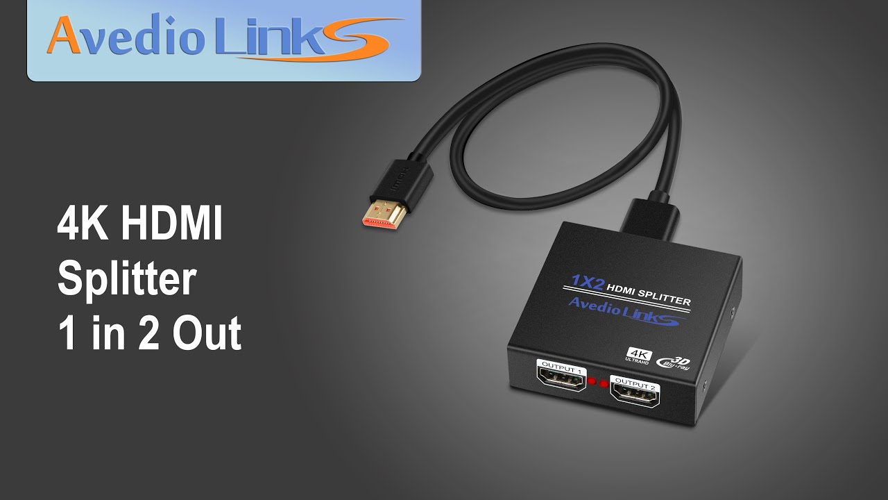 Avedio Links │4K HDMI Splitter 1 In 2 Out - YouTube