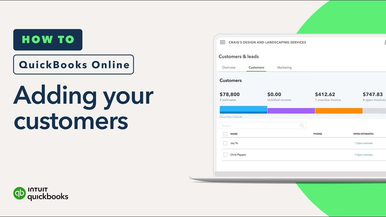 How To Add Customers In Quickbooks Online Youtube