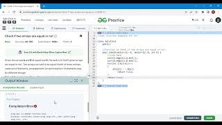 Check if two arrays are equal or not Practice