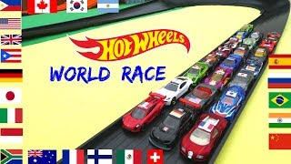Hot Wheels fat track world battle 22 countries tournament race