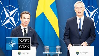 NATO Secretary General with Prime Minister of Sweden 🇸🇪 Ulf Kristersson, 24 OCT 2023
