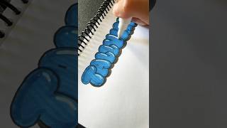 HOW TO DRAW BUBBLE LETTERS| Tallulah✏️ #short #art #fyp #drawing