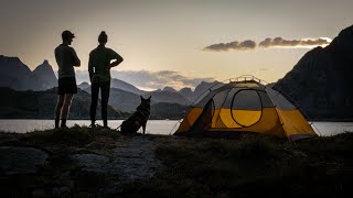 Hiking Over the Lofoten Islands With a Girl and a Dog