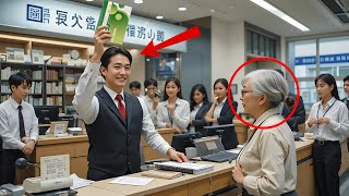 古い手帳を持つ老婦人が銀行で嘲笑され、全ての支店を閉鎖する命令を出した