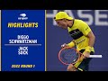 Diego Schwartzman vs. Jack Sock Highlights | 2022 US Open Round 1