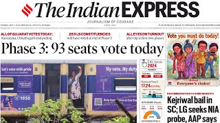 7th May 2024 | The Indian Express Newspaper Analysis | Current Affairs Today #UPSC Prelims 2024