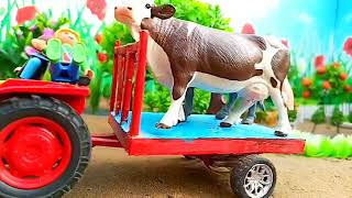 diy tractor diesel engine water pump science project​ |DIY how to make cow shed | house of animals