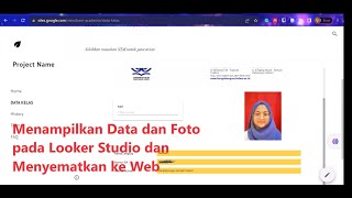 Menampilkan Data dan Foto pada Looker Studio dan Menyematkan ke Web