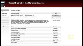 Curriculum Map Example with Scope & Sequence