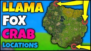 llama fox crab locations fortnite secret challenge - fortnite llama fox crab