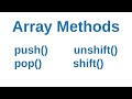 Master JavaScript Array Basics: push, pop, shift & unshift Explained with Examples