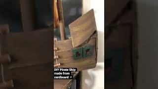 DIY Pirate Ship Made From Cardboard 🏴‍☠️ #diy #pirates #ship