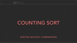 9. Counting Sort Python Practice
