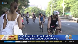 NYC Triathlon run and bike portions shortened due to heat