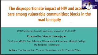 The disproportionate impact of HIV \u0026 access to care among vulnerable communities :: CMC-MAC 2023