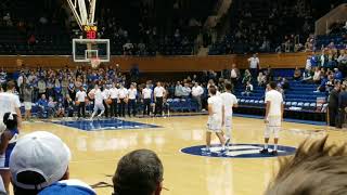 Duke Blue Devils Pregame Warm-ups 11-11-17...Coach K gets 1000th win at Duke!!!