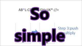Computer Architecture(postfix notation and stack diagram)