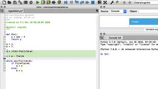 False Position Method in Python (Finding Root of a Function)