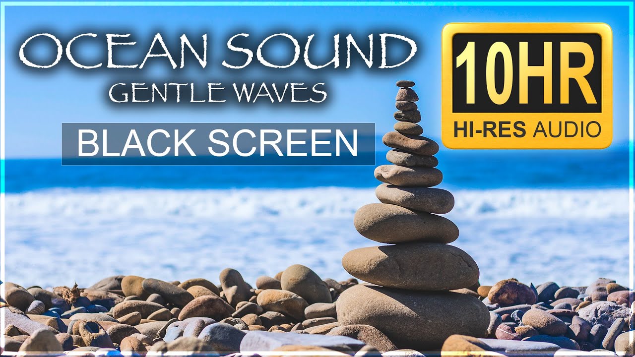 Sound Of Ocean Waves Black Screen Hi Res Audio Youtube