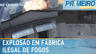 Explosão de fábrica clandestina de fogos destrói casa em MG | Primeiro Impacto (20/01/25)