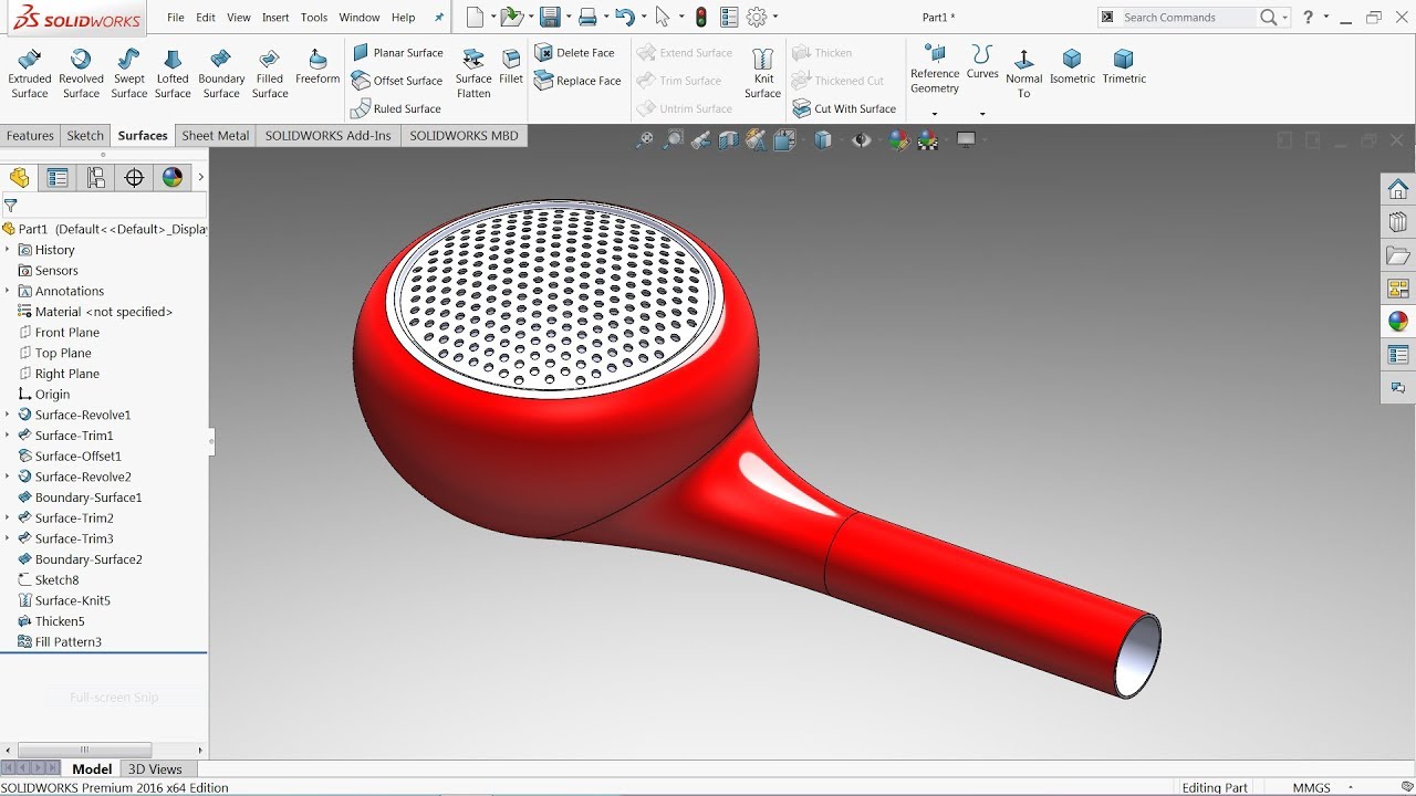 Solidworks Surface Tutorial Earphones Body Youtube