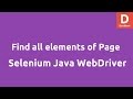 Find all elements of Web Page Selenium Java