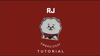 BT21 RJ Embroidery - Tutorial