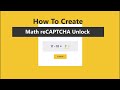 How to Create Math reCAPTCHA Unlock Verification HTML CSS JS