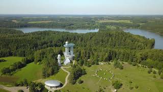 Virš Lietuvos: Molėtų Kulionių observatorija, Želvos ežeras, Labanoras  Drone 4k Lithuanian nature