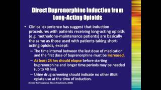 Buprenorphine Treatment A Training for Multidisciplinary Addiction Professionals Part2