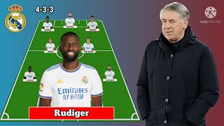 Squad Real Madrid 2022/2023 With Antonio Rudiger