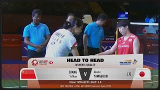 [quick view]Badminton Hong Kong Open 2023 | Akane Yamaguchi (JPN) [1] vs. Zhang Yi Man (CHN) | F