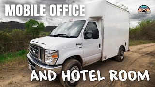 DIY Box Truck Mobile Office/Hotel Room - Levitating Desk & Retractable Deck