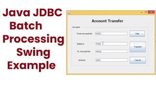 Java JDBC - Batch Processing Gui Example
