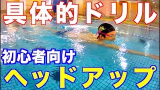 【初心者OK】ヘッドアップ クロール 練習方法 水泳